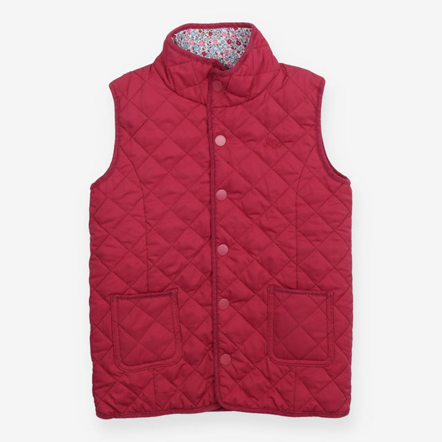 Gilet Pink Quilted Floral Lined