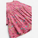 Dress pink woodland critters