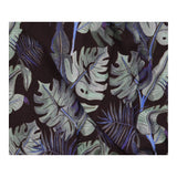 Tropical Leaf-Print Belted Shirt Dress