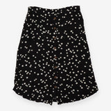 Skirt black with daisies