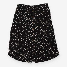 Skirt black with daisies