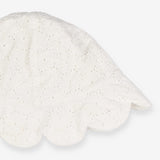 White Flower Stitching Sun Hat