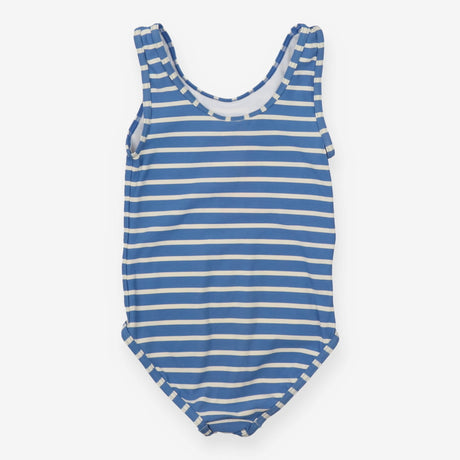 Blue Striped Ice Cream Swimming Costume