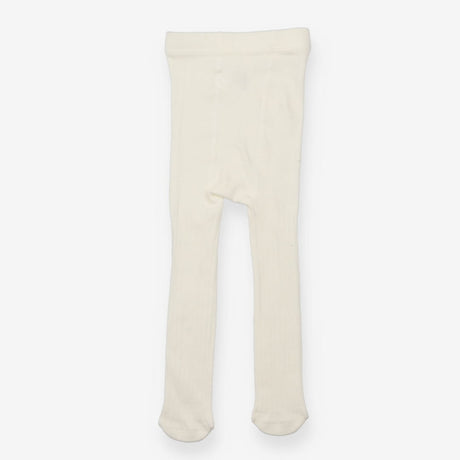 baby Tights Cream Ribbed