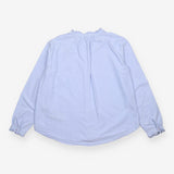 Cotton Chambray Shirt with Ruffle Trim