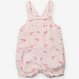 Dungaree shorties pink with birds