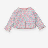 Cardigans pink bunny ditsy reversible velour