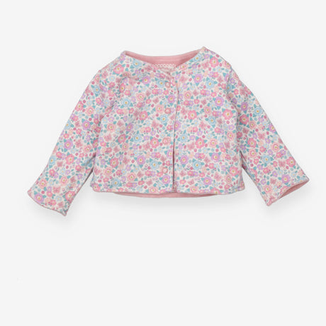 Cardigans pink bunny ditsy reversible velour
