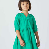 Green Button Down Check Dress