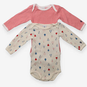 Bodysuits Red Stripe and Hot Air Balloons 2-Pack