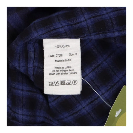 Shirt Blue Check Long Sleeve
