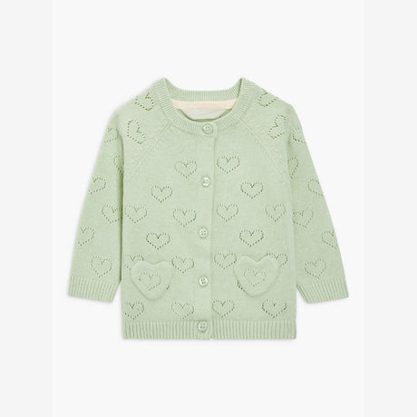 John Lewis Baby Heart Pointelle Cardigan