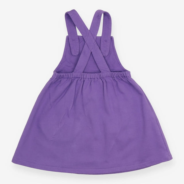 Pinafore Dress Purple Cat Pockets