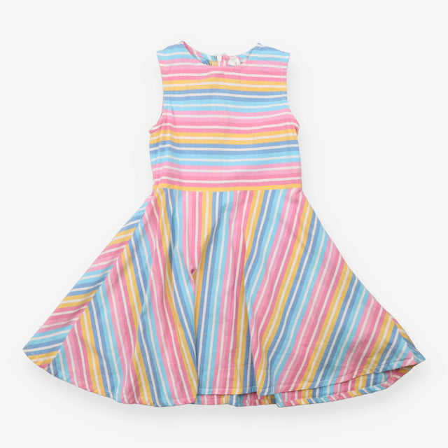 Pastel rainbow stripe dress
