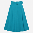 Midi Skirt Teal Belted