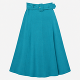Midi Skirt Teal Belted