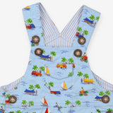 Shortie dungarees tropical island