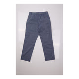Trousers Stripe Cotton Chino Straight Leg Navy Whi