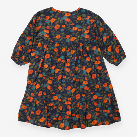Dress Navy Floral Long Sleeve Smock Midi