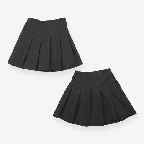 Pleated grey school skirts 2pack