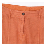 Trousers Rust Pure Linen Relaxed Tapered Cargo Leg