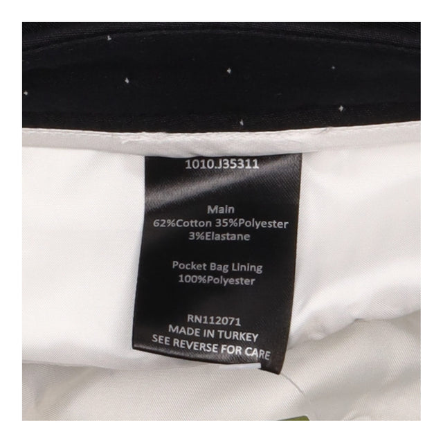 Cotton Blend Polka Dot Tailored Trousers Black