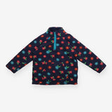 Snuggle Fleece Navy with Flowers