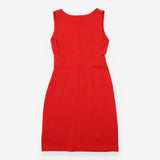 Boden Bright Red V Neck Bow Waist Sleeveless Dress
