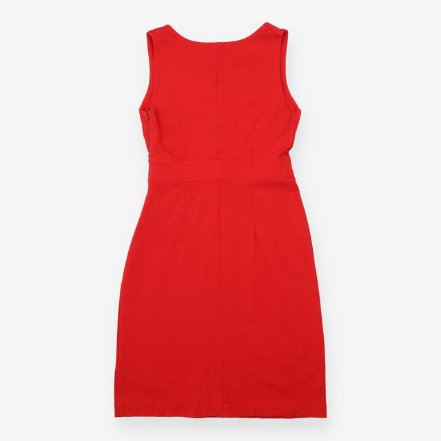 Boden Bright Red V Neck Bow Waist Sleeveless Dress