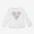T-Shirt Long Sleeved White Hare Heart