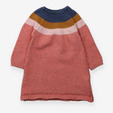 Sweater Dress Pink Blue and Tan