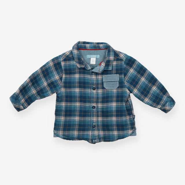 Shirt Long Sleeve Blue Check