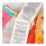 Swimsuit sun front stripe back yellow frill