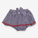 Skort Mintini blue striped bow