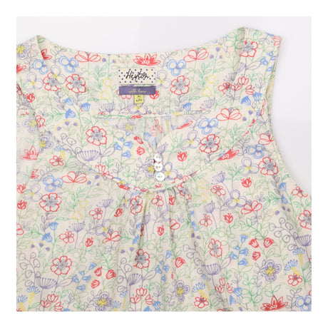 Top Floral Print Sleeveless Scoop Neck