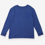 T-Shirt Long Sleeved Blue with Pocket