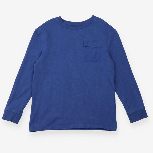 T-Shirt Long Sleeved Blue with Pocket