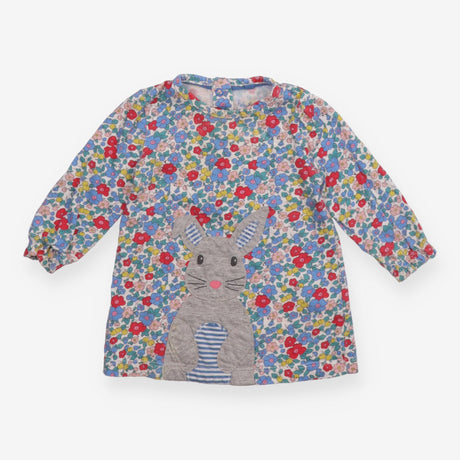 Dress long sleeve floral rabbit