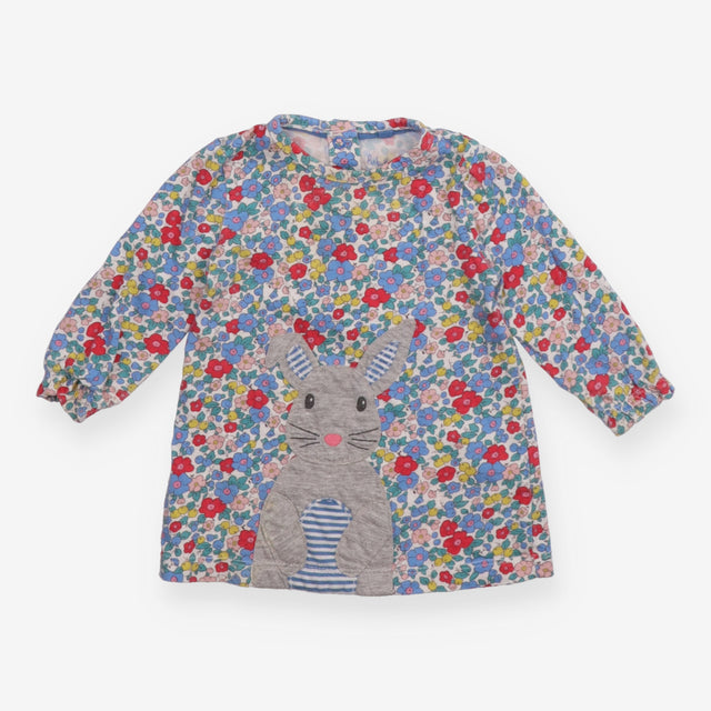 Dress long sleeve floral rabbit