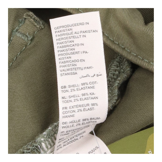 Midi Skirt Utility Cargo Cotton Stretch Khaki Gree