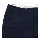 Smart Tailored Trousers Dark Navy Stretch Cotton