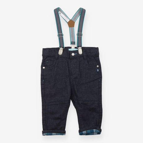 Navy Trousers with Suspenders