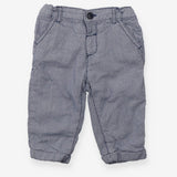 Trousers small blue white check navy lining