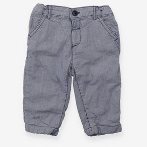 Trousers small blue white check navy lining