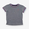 T shirt Grey With Yellow, Blue And Pink 