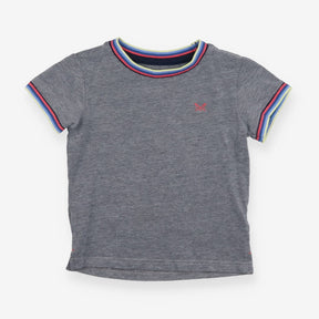 T shirt Grey With Yellow, Blue And Pink 