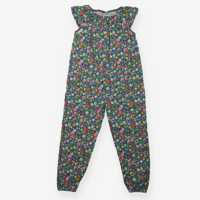 Jumpsuit Teal Bunnies and Flowers