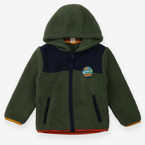Ted Fleece - Zip up Green