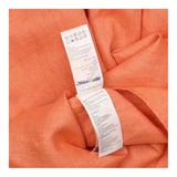 Blouse Coral Orange Linen Look Long Sleeve Patch P