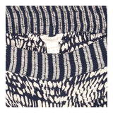 Trousers Tapered Abstract Print Shirred Waist Blac